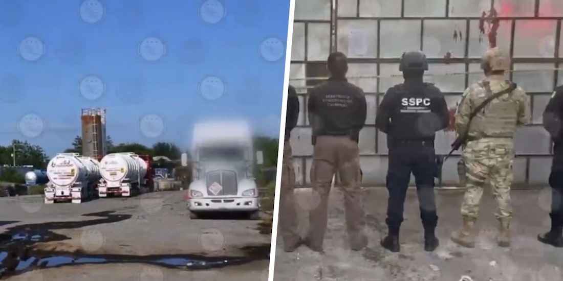 Autoridades federales aseguraron hidrocarburo en Cadereyta, Nuevo León.