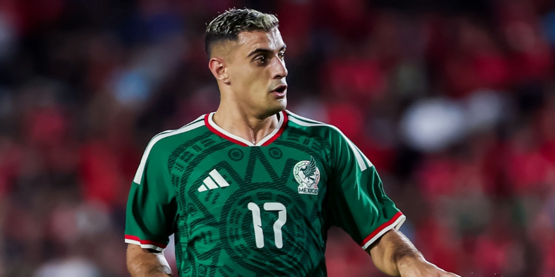 Germán Berterame en su última convocatoria con la Selección Mexicana.