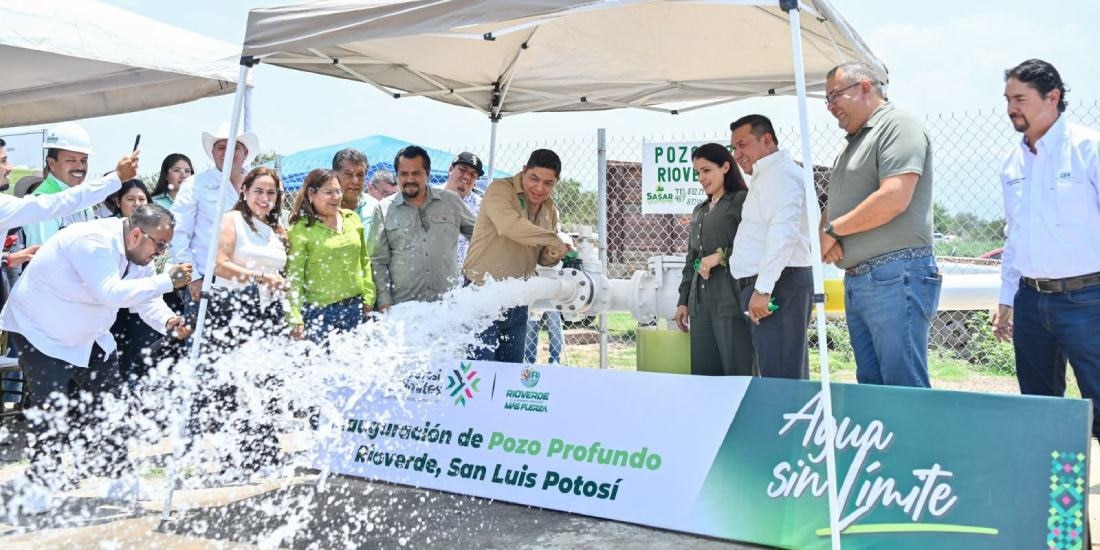 Ricardo Gallardo refuerza infraestructura hídrica que garantiza agua a las familias potosinas.