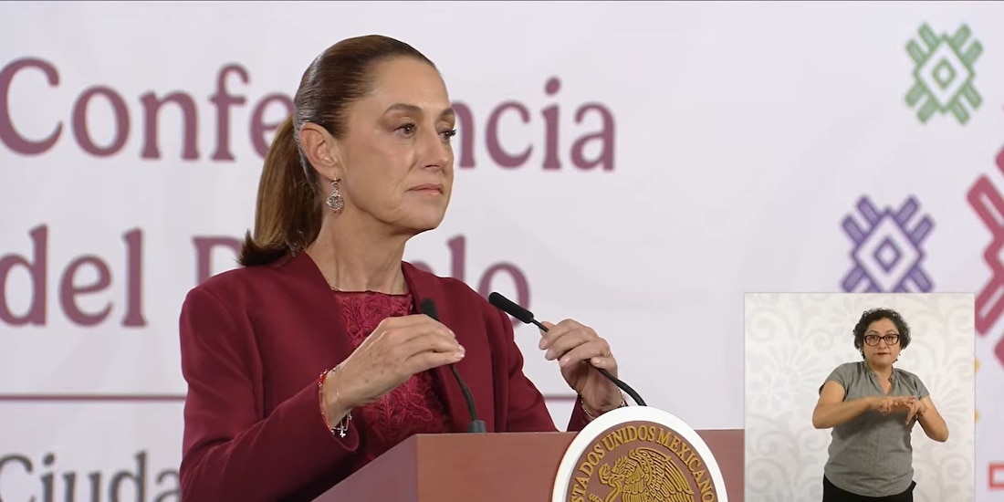 Claudia Sheinbaum, Presidenta de México, este jueves en Palacio Nacional.