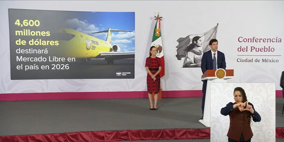 Pedro Rivas Butcher, director general de Mercado Pago en México, este día en Palacio Nacional.