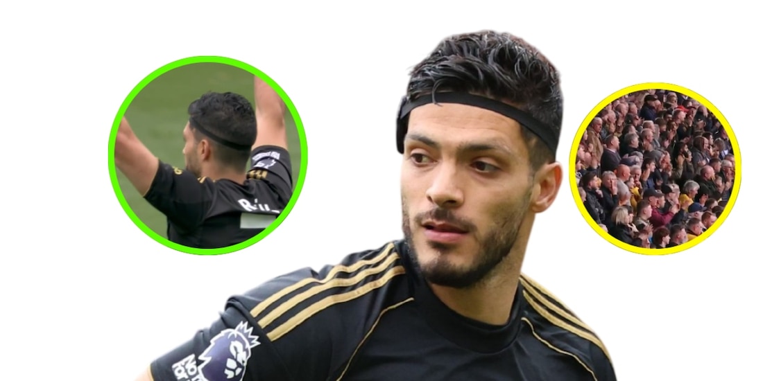 Raúl Jiménez recibió una impresionante ovación de los aficionados del Wolverhampton.