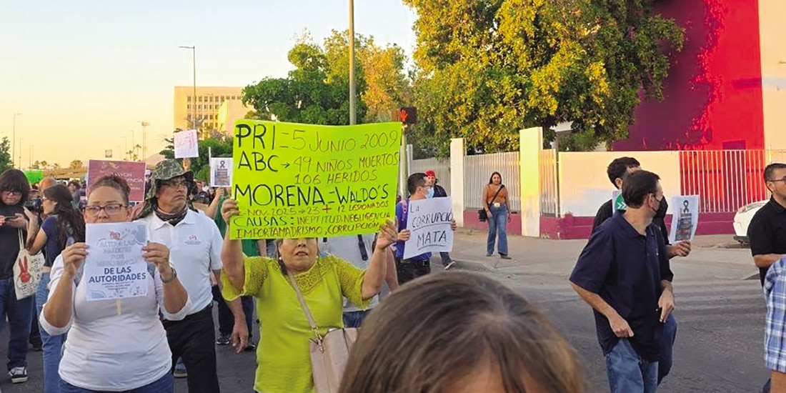 EL MOVIMIENTO Cinco de Junio, en protesta el 6 de noviembre pasado.