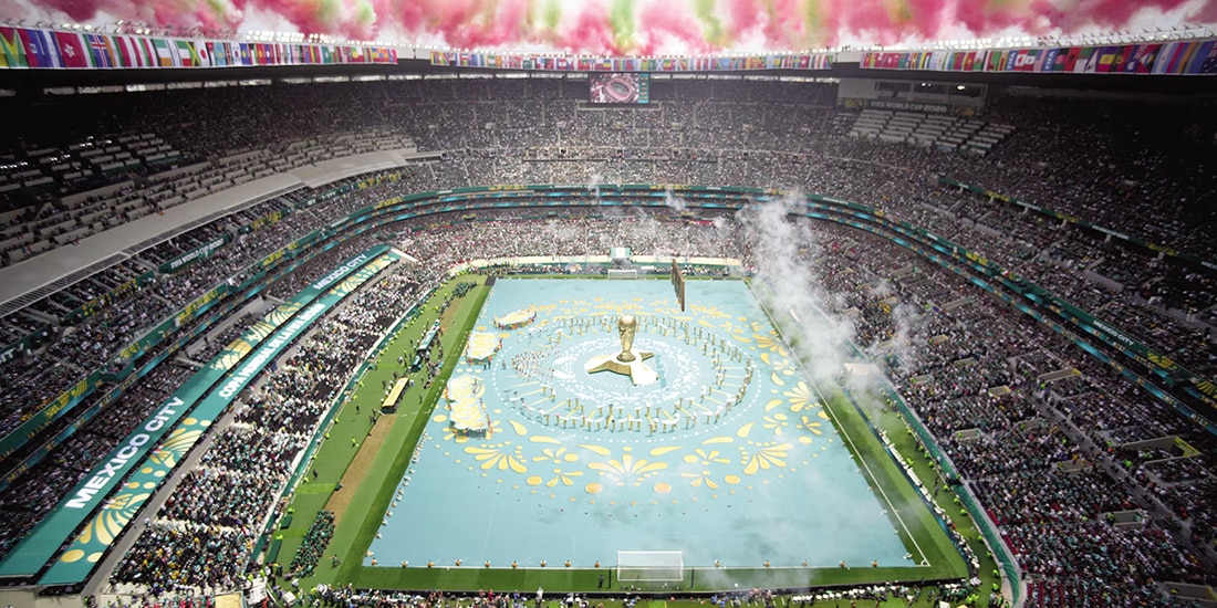 Vista del Estadio Ciudad de México, durante inauguración del Mundial, ayer.