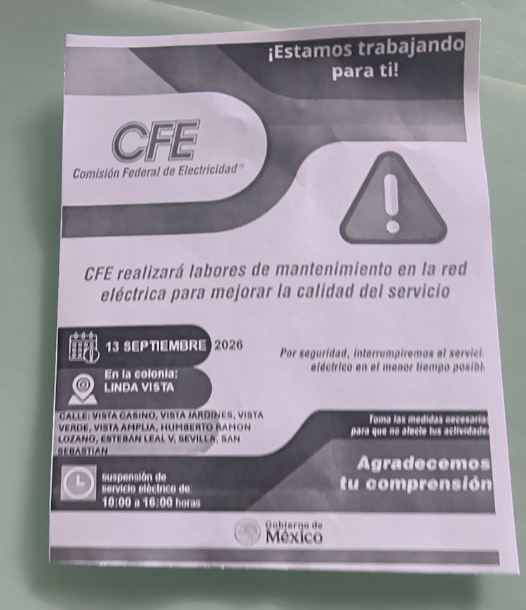 Apagón eléctrico CFE Nuevo León