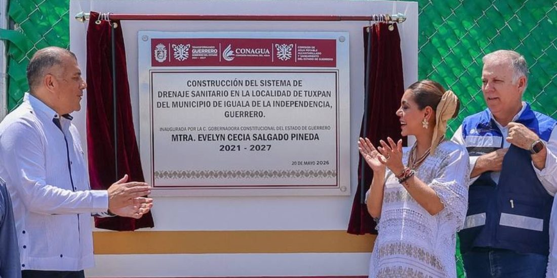 Evelyn Salgado entrega obras sanitarias por más de 55 mdp en Iguala y Tuxpan.