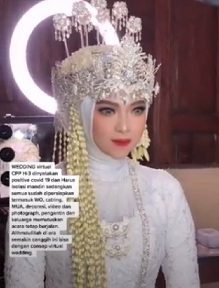 La novia fue a su boda sin su prometido; el novio tenía COVID-19