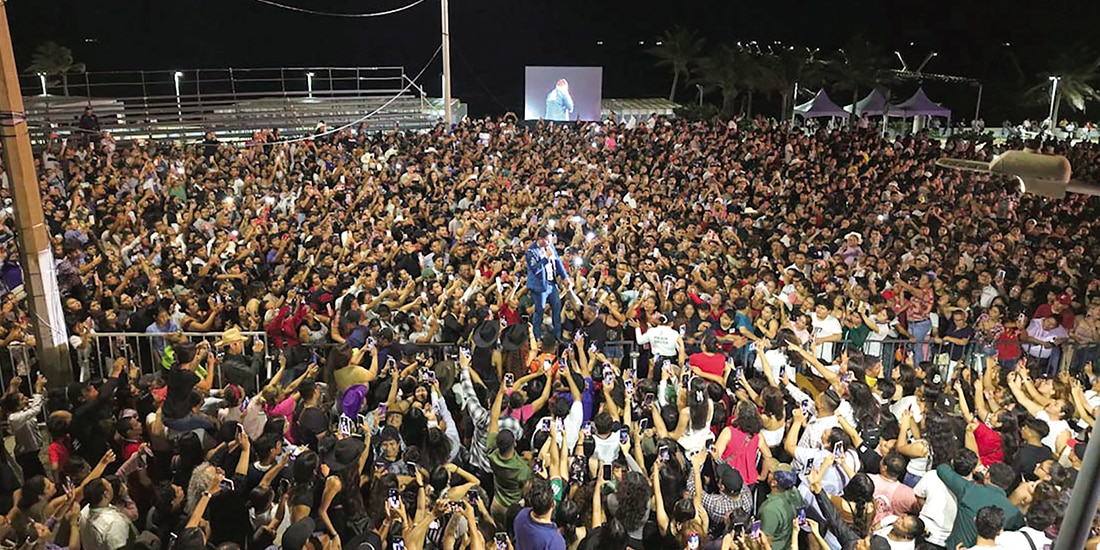 UNO de los conciertos en el Festival del Mar, en agosto pasado con La Arrolladora
Banda El Limón en el cierre del evento de tres días