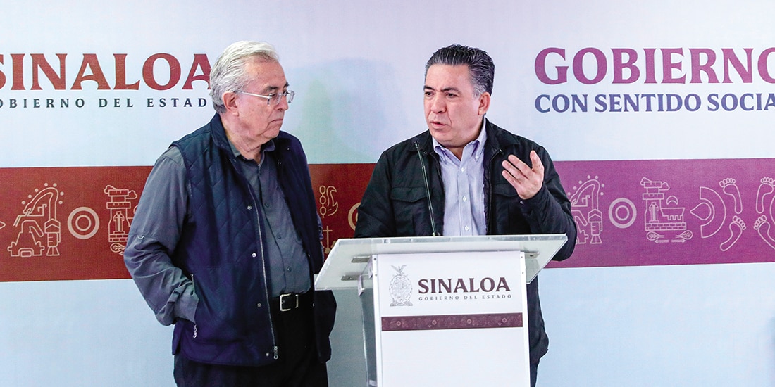 El gobernador Rubén Rocha y el senador Enrique Inzunza, en imagen de archivo.