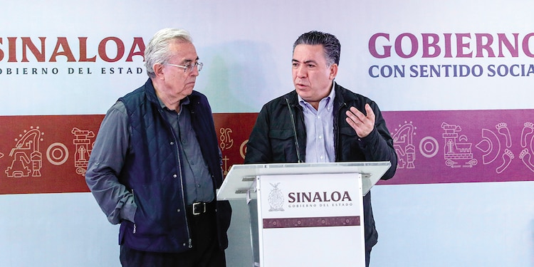 El gobernador Rubén Rocha y el senador Enrique Inzunza, en imagen de archivo.
