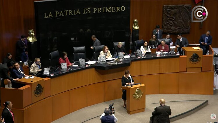 Ernestina Godoy, este miércoles durante su comparecencia ante senadores, que eligieron a la nueva fiscal general de la República.