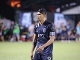 El delantero tamaulipeco en un partido de la MLS con el Sporting Kansas City.