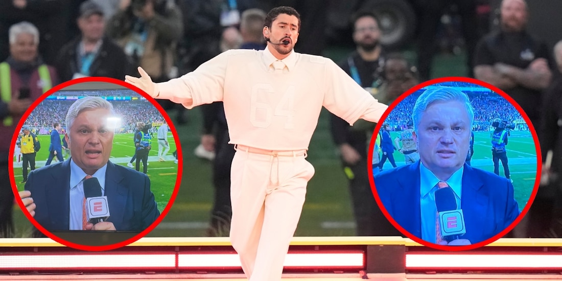 Bad Bunny hace llorar a un reportero por su show en el Super Bowl