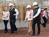 La Presidenta Claudia Sheinbaum y la Gobernadora Delfina Gómez supervisan los avances del Túnel Churubusco-Xochiaca en Nezahualcóyotl.