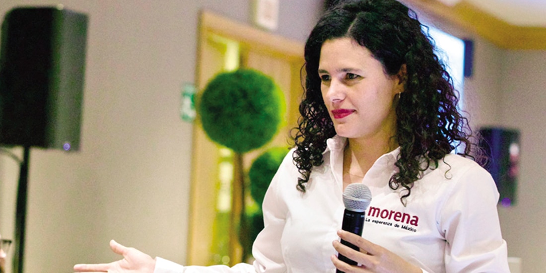 Luisa María Alcalde, dirigente de Morena