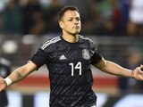 Javier "Chicharito" Hernández celebra un gol con la Selección Mexicana en 2019.