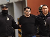 DIEGO “N”, presunto multihomicida, al ser llevado el viernes al penal de Barrientos.