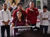 En la imagen la Coordinadora de los Comités de Defensa de la Transformación y la Soberanía Nacional en Guerrero.