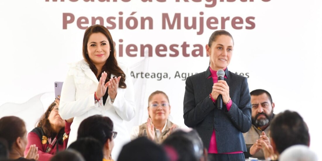 Tere Jiménez y Claudia Sheinbaum reiteran su compromiso de trabajar por un mejor Aguascalientes.