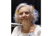 Elena Poniatowska, durante el encuentro, ayer.