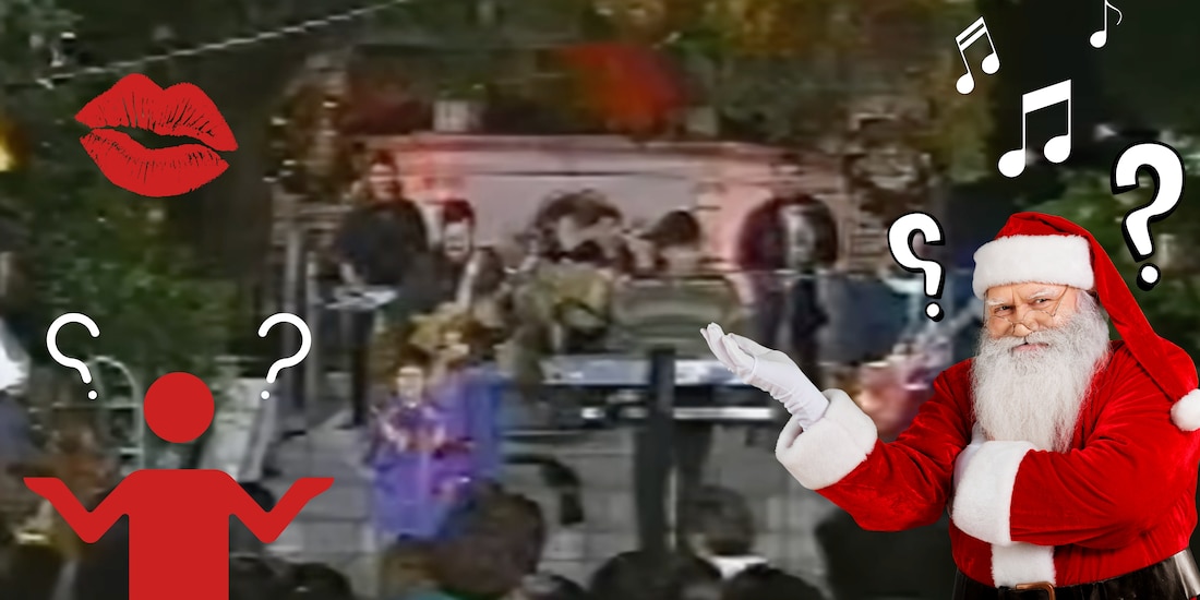 Santa Claus le dio un beso a mi mamá