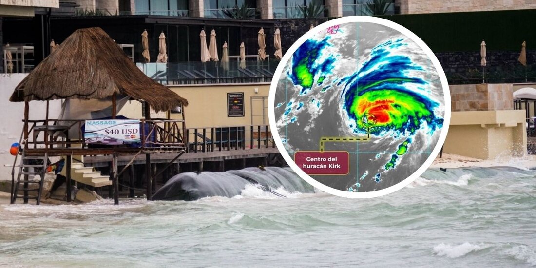 'Kirk' se intensifica a huracán categoría 2.
