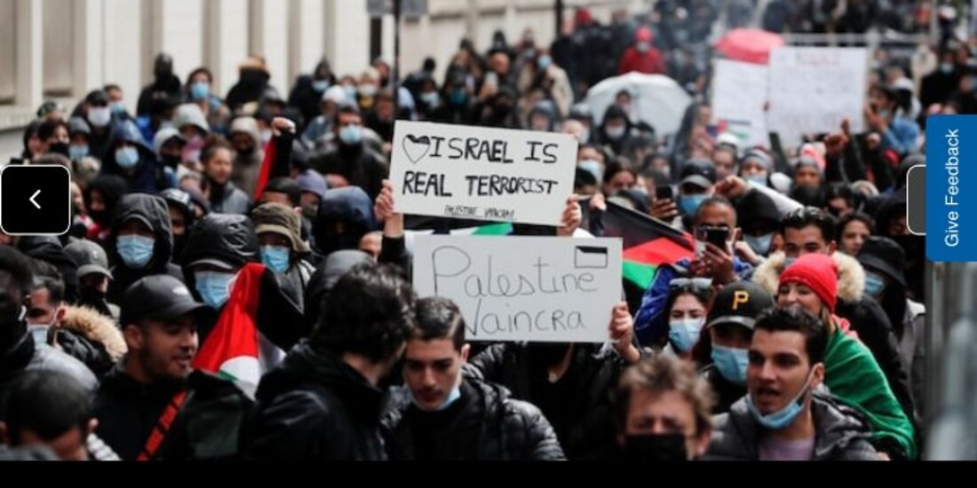 Paris: manifestantes pro palestinos