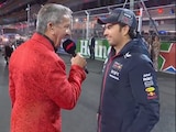 Checo Pérez durante su presentación en el Gran Premio de Las Vegas de F1.