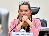 La funcionaria, ayer, en sesión del pleno