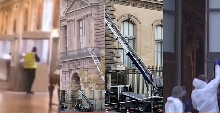 Imagenes del robo al Museo del Louvre