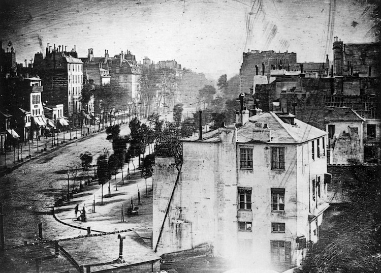 La imagen primigenia: Louis Daguerre, Boulevard du Temple, 1838.