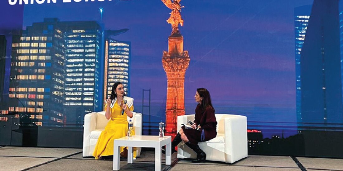 Altagracia Gómez, en su participación en el VI Foro México-Unión Europea, ayer.