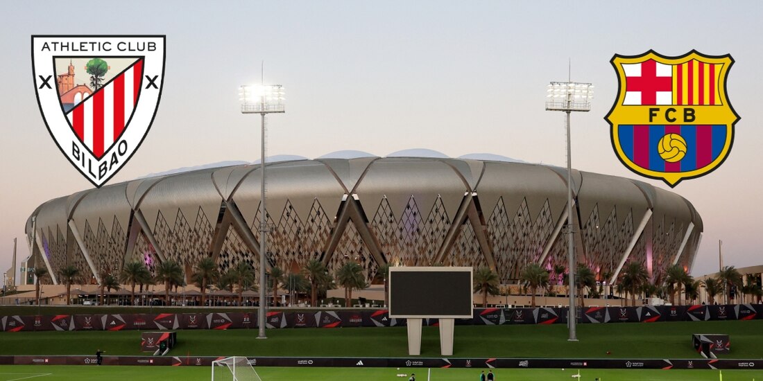 Athletic de Bilbao y Barcelona se enfrentan en la primera semifinal de la Supercopa de España.