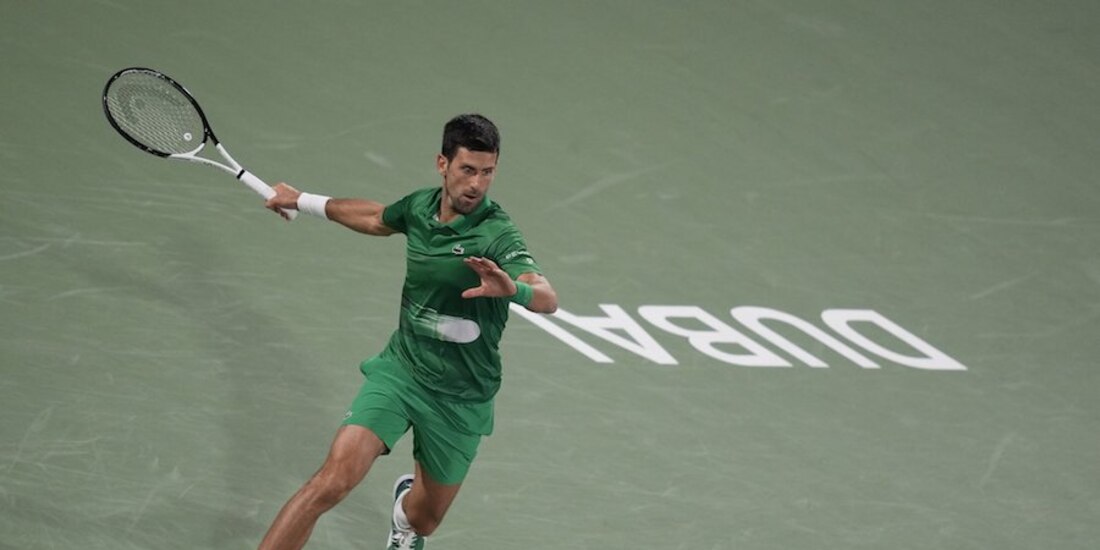 Djokovic, el mes pasado, en el ATP 500 de Dubái.