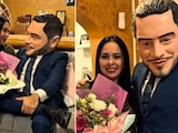 Mujer recibe ramo de flores por botarga de Harfuch y se vuelve viral.