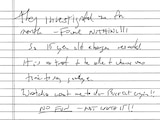Supuesta nota de suicidio de Jeffrey Epstein, publicada ayer