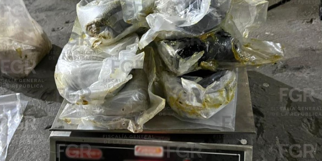 Heroína asegurada en Saltillo, Coahuila.