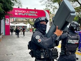 Policía de Jalisco en actividades de seguridad.