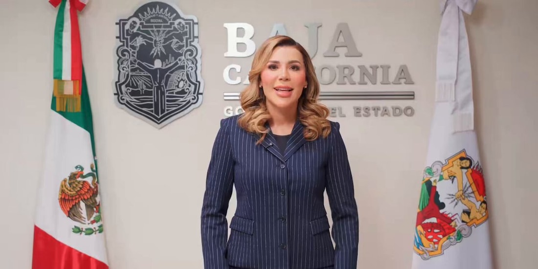 Marina del Pilar, gobernadora de Baja California, en un mensaje en video el 19 de julio de 2026.