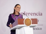 La Presidenta de México. Claudia Sheinbaum, este jueves en Palacio Nacional.