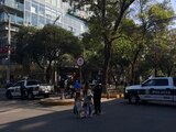 Policía en las calles de la colonia Hipódromo Condesa, donde ocurrió el asesinato.