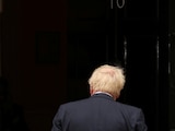Boris Johnson, ayer tras anunciar su dimisión.