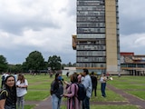 Poca convocatoria a protesta de aspirantes a la UNAM contra examen de control, el 10 de agosto de 2026.