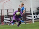 Raheem Belgrave durante uno de sus juegos con el Wembley FC.