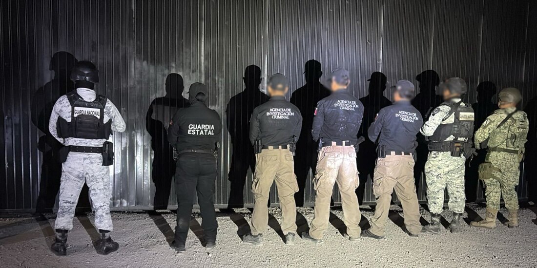 Personal federal y estatal resguarda el predio en Reynosa donde se aseguraron más de 1.8 millones de litros de hidrocarburo.