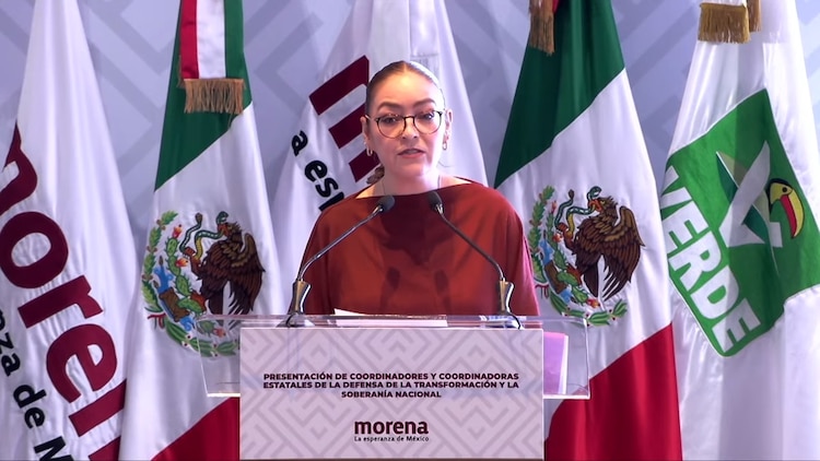 Verónica Díaz dio un discurso tras asumir la coordinación de la Defensa de la Transformación en Zacatecas.