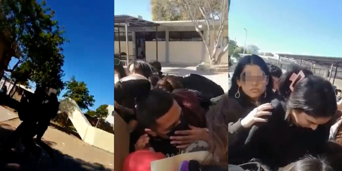 Los alumnos se resguardaron al escuchar la balacera.