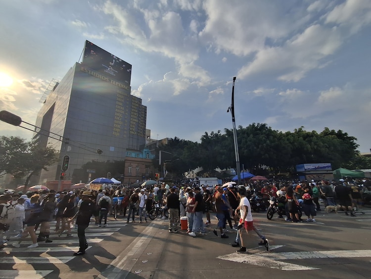 Aspecto de una marcha en la Ciudad de México.