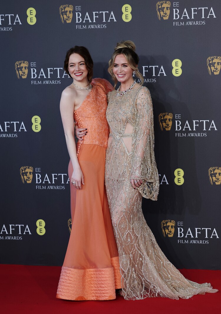 Emma Stone y Emily Blunt, ayer.