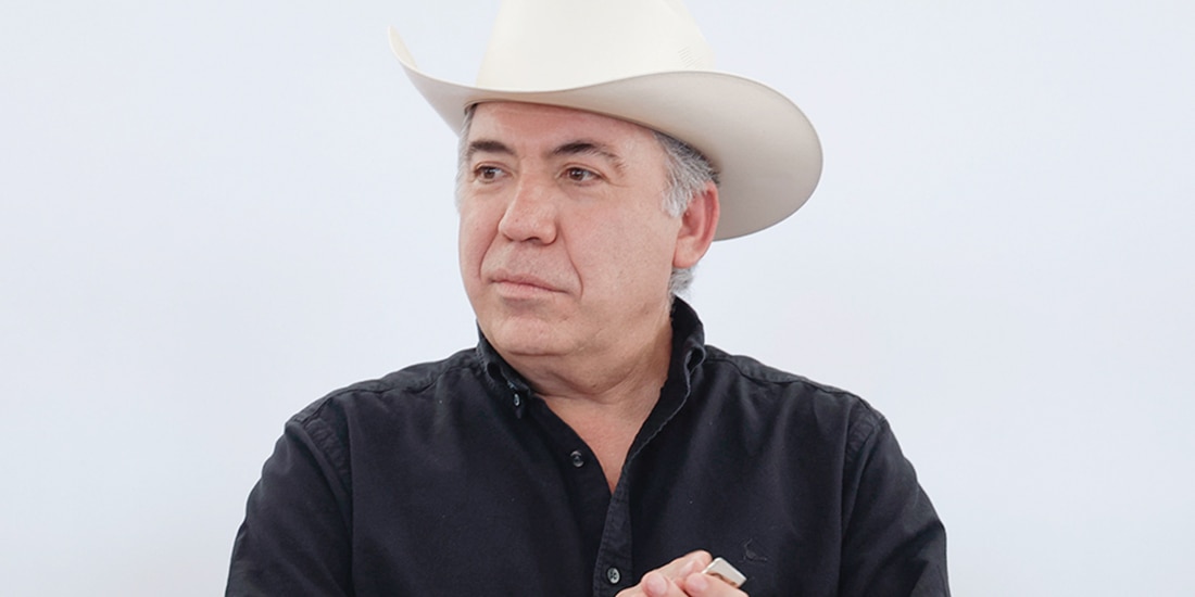 Enrique Inzunza, en el informe de la Unidad Regional Ganadera de Sinaloa, el 20 de abril.